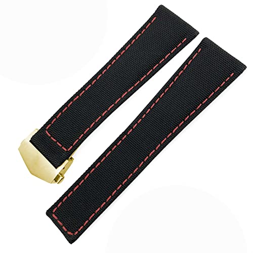 Bracelet montre toile nylon noir de rechange pour remplacer un bracelet usé