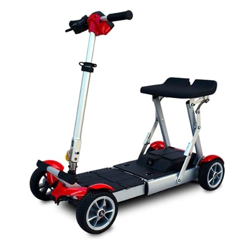 EV Rider Gypsy Q2 Manual Folding Lightweight Travel Mobility Scooter - 42 lbs w/o Battery - Airline Cruise Ship Approved (Green)