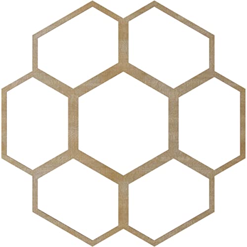 Image of Ekena Millwork 40 inchOD x 17 1 /8 inchID x 1 /4 inchT Florin Wood Fretwork Pierced Ceiling Medallion, Birch