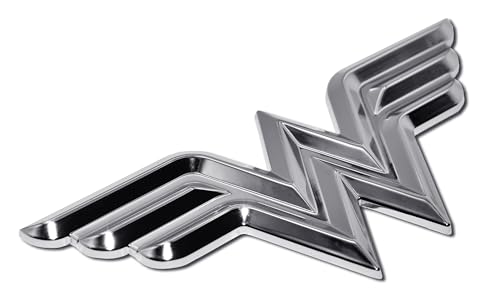 Image of Elektroplate Officially Licensed DC Comics Wonder Woman All Metal 3D Chrome Superhero Emblem for Cars, Trucks, and All Auto | Universal Fit at 4.25 inch x 2.0 inch| Weatherproof