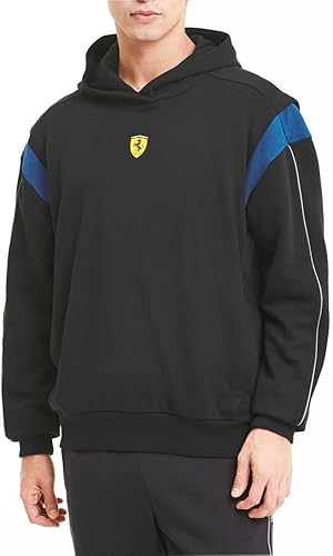 PUMA Mens Ferrari Race Street Sudadera Con Capucha Casual Ropa Exterior Casual - Negro - Talla M, Negro -