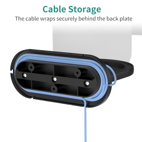 PlusAcc Wall Mount for Studio & Show 10 & Homepod - Holder Stand for Speaker with Cable Management (Black) - Image 3