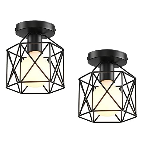 ARKTIVO Lámpara de Techo Vintage, Lámpara de Araña Industriales E27 Plafón Techo LED Lámpara Colgante Cover