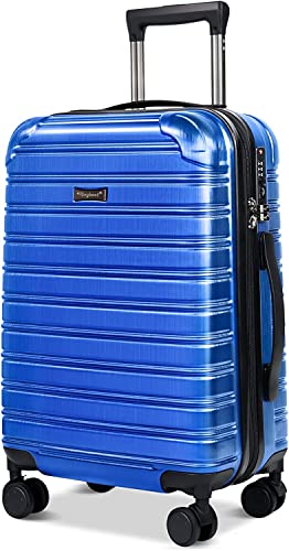 Large Luggage Expandable Pc+Abs With Tsa Lock Hardshell Travel Big Rolling Luggage Suitcase Set Carry On Luggage Suitcase With Spinner Wheels 28 Inch,Blue