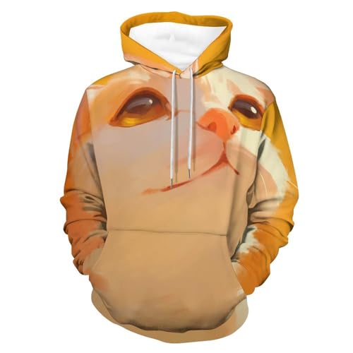 Sweatshirt Pullover Chat Blanc Aquarelle Hoodie Manches Longues Mixte