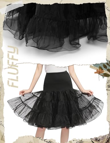DRESSTELLS 50s Petticoat Skirts Women Vintage Tulle Underskirt Retro Tutu Crinoline2