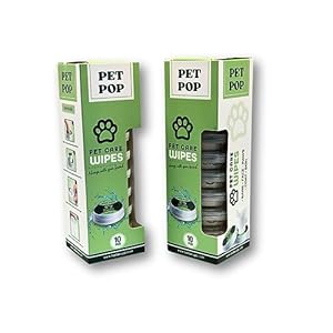 Pet wipes for dogs  travel friendly dog paw wipes  dog wipes cleaning deodorizing  puppy wipe set  scented doggie grooming non wet wipes  2 x 10 individually sealed pods   cucciolini doodles