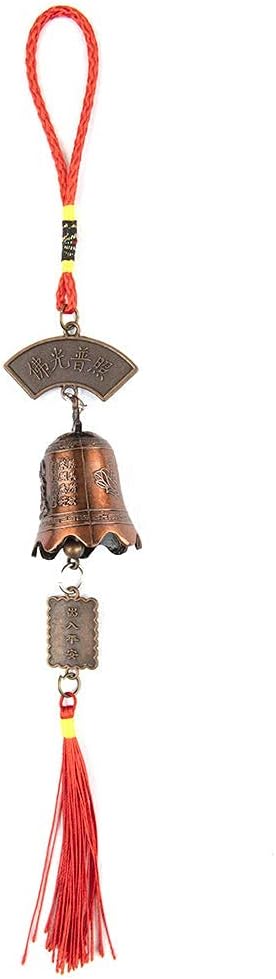 Money Vastu Feng Shui Collection Fengshui Tibetan Bell Decoration Car Rear View Hanging Accessories Wind Chime Window Temple Wealth Home Office Shop Balcony Garden Wealth Prosperity