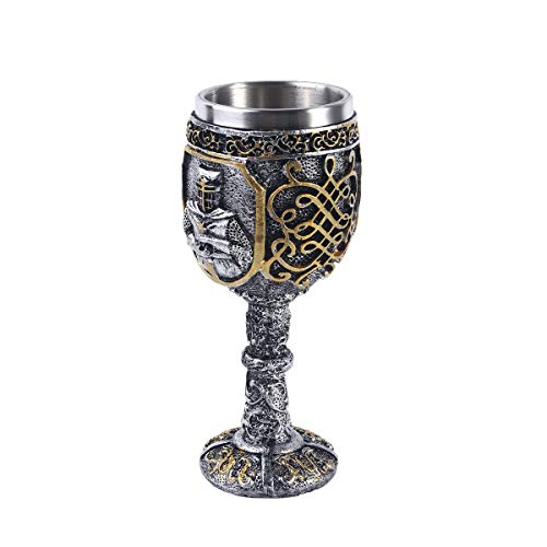 Medieval Viking Knight Royal Chalice King Wine Goblet Gothic Metal Cup Drinking Vessel for Themed Party Decorations Wedding Prop - Image 3