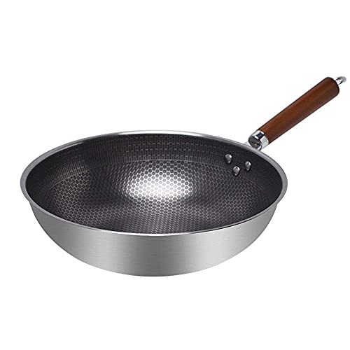 Couvercle Poele Poêles à Frire Wok Pan Honeycomb Anti-Stick Pan sans Fumée Huileuse Ménage Cover