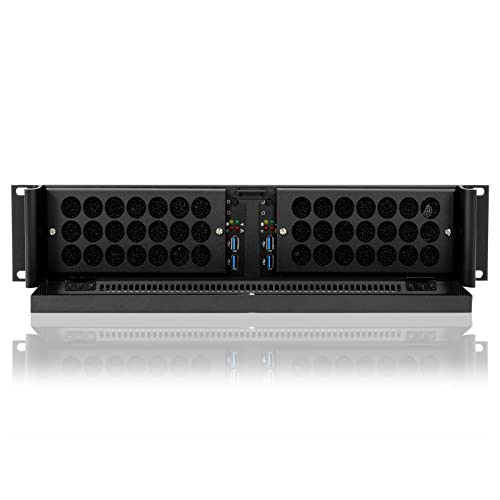 Gabinete Rackmount 2U para dos placas base Mini-ITX, profundidad 14,17 pulgadas, color negro miniatura 3