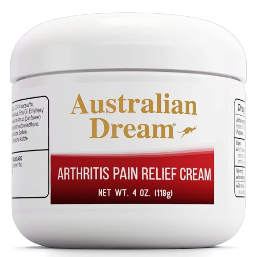 Australian Dream Arthritis Pain Relief Cream - Soothing & Non-Greasy - Powerful Topical Arthritis Pain Relief - Good for Muscle Aches or Joints - 4 oz Jar