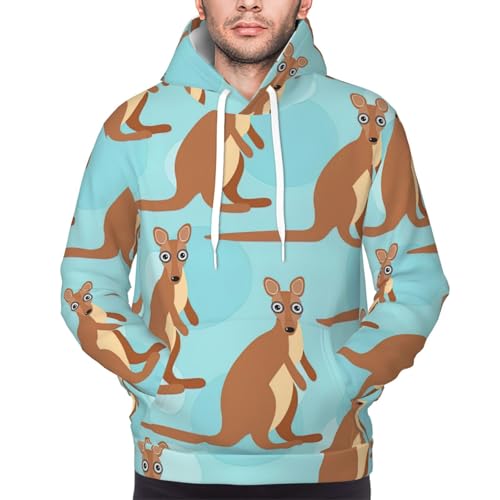 Sweat à capuche pour homme avec imprimé zoo amusant pull décontracté gris