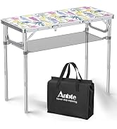 Amazon.co.jp: Anbte キャンプ折りたたみテーブル 3フィート 三つ折り