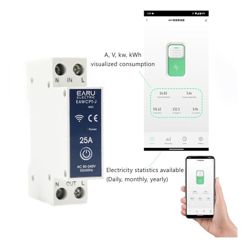 Interruptor de relé de tiempo WiFi 50A para control remoto Smart Life 3