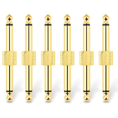 OTraki 6Set Conectores para Pedales De Guitarra, Acoplador De Pedales De Efectos De 1/4