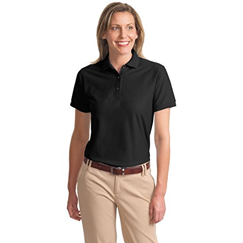 Port Authority Women's Silk Touch Polo S Black #TOP7