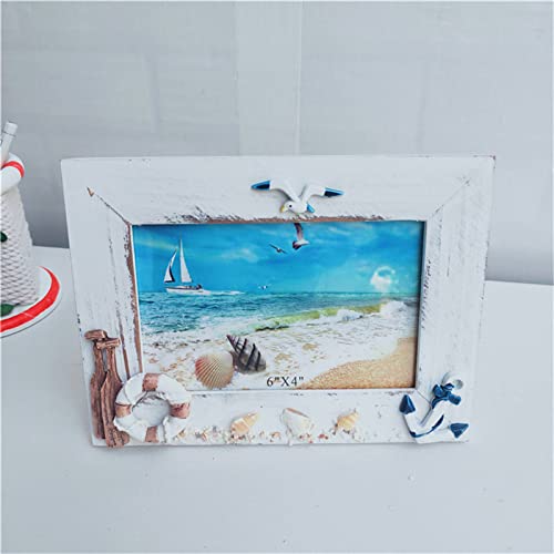 Mediterranean Photo Frame Wooden Picture Frame Wooden Photo Frame Holder For Nautical Beach Themed Home Coffee Shop Decoration #TOP2