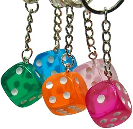Amazon.com: 1 Dozen Dice Key Chains 