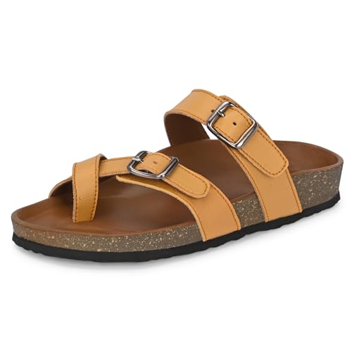 Image of Centrino Women's Berkin-Style Slip-On Sandals | Open Toe Design | Soft PU Footbed | Lightweight & Comfortable | Arch Support | On-Grip Sole | Casual Outdoor Wear (7693)