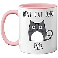 Tasse « Best Cat Dad Ever » - Cadeau Pour Papa Chat - Tasse à Café
