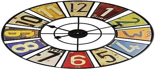 Technoline WT 1614 - Reloj de Pared (Metal, Cuarzo, diámetro de 60 cm), diseño Vintage