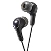 JVC Gumy in Ear Earbud Headphones, Powerful Sound, Comfortable and Secure Fit, Silicone Ear Pieces S/M/L – HAFX7B Black