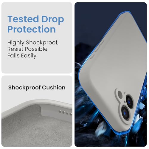 Image of FireNova Designed for iPhone 16 Plus Case, Silicone Upgraded [Camera Protection] Case, Soft Anti-Scratch Microfiber Lining Inside, 6.7 inch, Natural Titanium