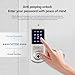 GEKRONE Smart Fingerprint Lock with Lever Handle, Keypad Touchscreen Keyless Entry Front Door Knob, APP Control Biometric Electronic Digital Deadbolt Set
