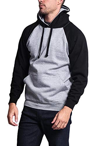 G-Style USA Premium Heavyweight Contrast Raglan Sleeve Pullover Hoodie Sweatshirt2