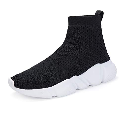 Casbeam Boys And Girls Breathable Lightweight Fashion Casual Sports Walking Shoes Running Sneakers 054 High Top Black 30 #TOP14
