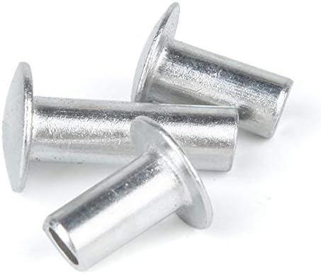 Generic 30pcs M2 aluminum big flat head rivet semi tubular rivets 3mm~10mm length - (Stem Length: M2x6mm)