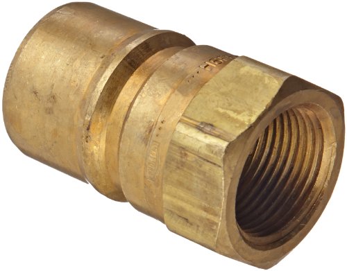 Image of Dixon Valve H6F6-B Brass ISO-B Interchange Hydraulic Fitting, Nipple, 3 /4 inch Coupling x 3 /4 inch - 14 NPTF Female
