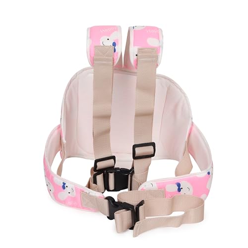 Image of MELVIS Kids Safety Belt for Two Wheeler, Portable Seat Belt Children Motorcycle Harness for Motorcycle Bike, Adjustable Safety Harness for Boys Girls (2-12yrs) (Pink)