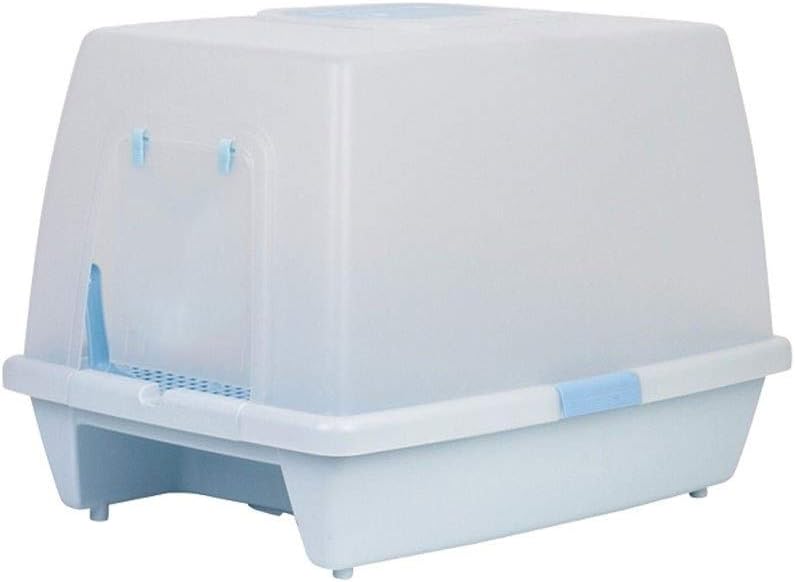 Personalized cat Toilet Pet Supplies pet Trash can cat Toilet Multicolor Optional Cat Litter Pan (Blue)