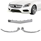 XQSMWF Front Bumper Lip Moulding Trim 3Pcs Chrome Compatible with Mercedes Benz W218 C218 X218 CLS450 550 2015-2018, Replace# 2188851774 2188851574 2188851674