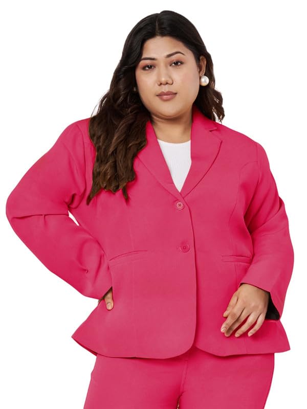 Plus Size Single Breasted Blazer-image-10