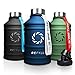 REFYLL X 2,2L Edelstahl Trinkflasche Hero I Extra Sportdeckel I BPA frei I Kohlensäure geeignet I Auslaufsichere & Robuste Water Jug I 2L Trinkflasche für Fitness, Sport & Gym (Navy Blue)
