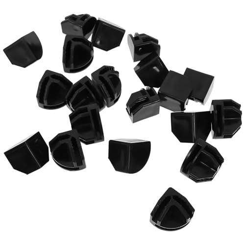 LRXIYODE Conectores Entrelazados para Armarios Modulares de 20 Piezas, Clips de Hebilla Abs Negros Ranura Cruzada y Diseño de Enchufe para Almacenamiento Seguro Hogar