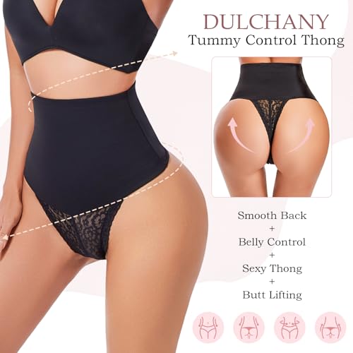 Dulchany Tummy Control Thong Shapewear for Women Seamless Panties Body Shaper Girdle Panty Lace Shaping Underwear3