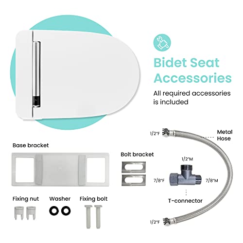 Vovo Stylement Vb-4100Sr Electronic Smart Bidet Toilet Seat, Heated Seat, Uv Led Sterilization, Round #TOP6