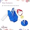 Emily Rose 18 Doll Gymnastics Outfit 5-Piece Set - Bejeweled Athletic Gymnast Leotard, Medal, Hair Bow, Mat, Reuseable Stickers | American Girl Compatible | Trusted USA Brand | NO Doll