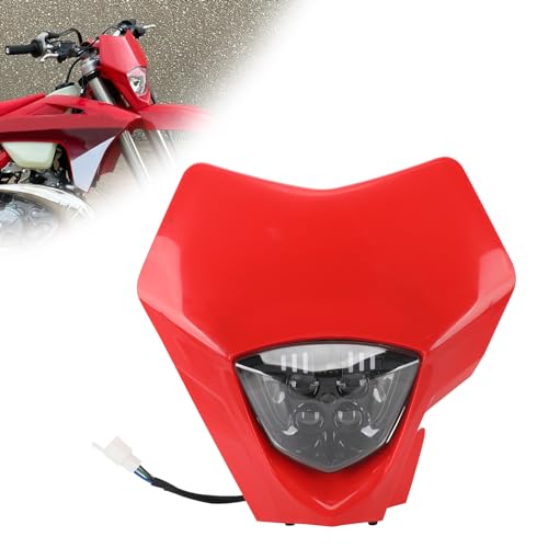 BAOUFF Headlight for GASGAS,Motorcycle Front Head Light for GasGas EC250 EC300 EC350 2021-2023 - Red