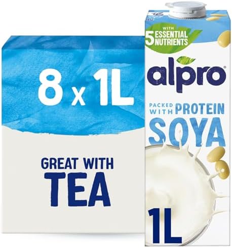 Alpro Soya Drink Plant-Based Long Life Milk Alternative, 1L (8 Pack)