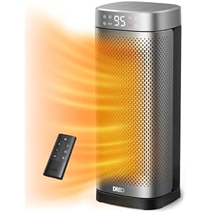 Dreo Space Heaters for Indoor Use, 16 Inch Fast Heating Portable Heaters with Remote, 12H Timer, 70° Oscillation, Overheat Protection, Safety Heat, Large PTC Ceramic Electric for Bedroom Home Office