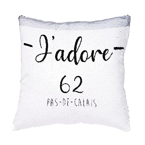 Housse Coussin Sequin Noir J'adore 62 Finition Premium Arras - 4
