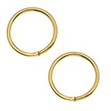 Beadaholique Jump Rings, Open 8mm Diameter 18 Gauge, 100 Pieces, Gold Plated
