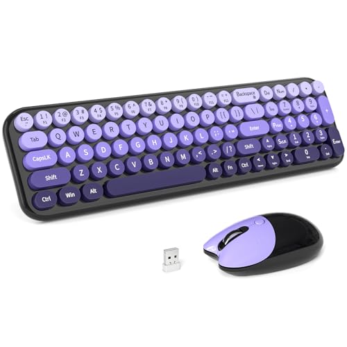 Dilter Wireless Keyboard and Mouse Combo, Portable Retro Keyboard - image 1