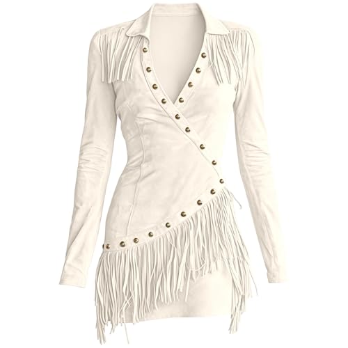 Robe de fête vintage en daim finitions patchwork
