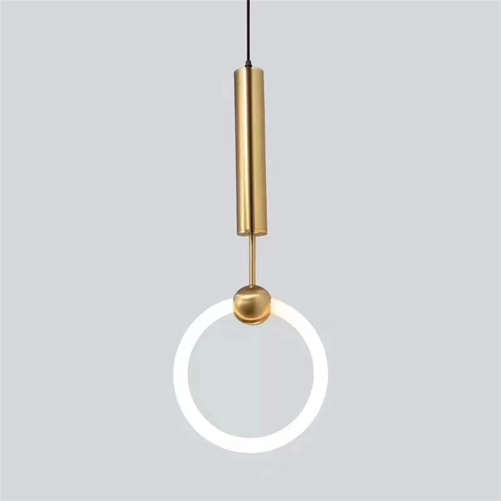 Pendentif lumières LED en bague pour éclairer un salon sombre